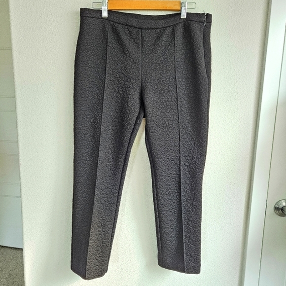 Michael Kors Elegant Black Textured Women's Pants. Size Large - Picture 1 of 9